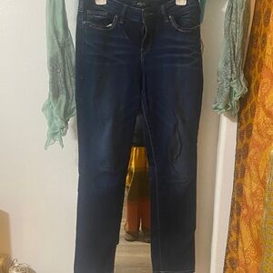 Silver Jeans Dark Blue Straight Leg Women's Jeans